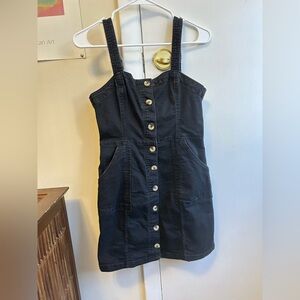 Divided Black Denim Mini Button Down Dress Size S/M
